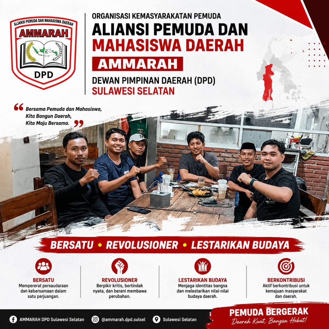 DPD AMMARAH Sulsel Konsolidasi di Gowa, Bentuk DPC dan Perkuat Komitmen Program Pendidikan