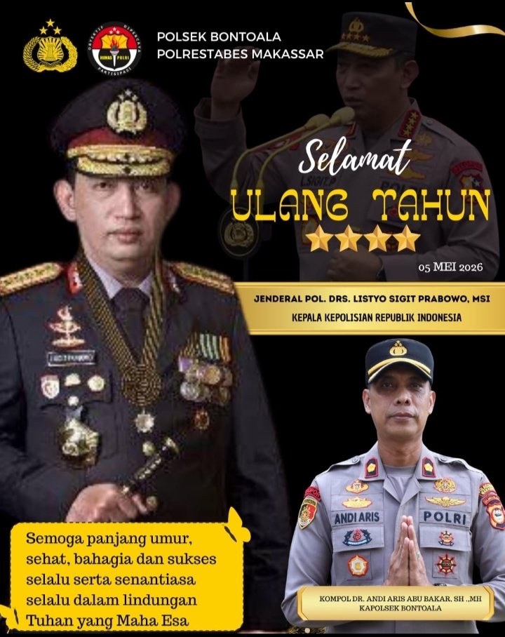 Polsek Bontoala, Polrestabes Makassar Ucapkan Selamat Ulang Tahun Buat Kapolri