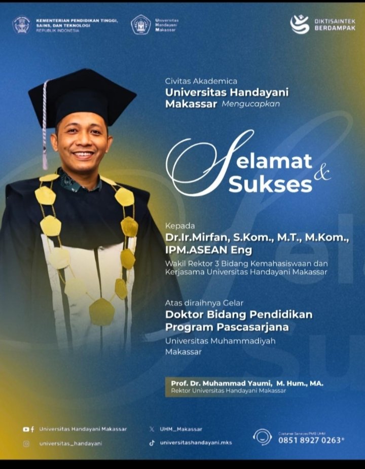 Gelar Doktor Diraih, Wakil Rektor UHM Perkuat Posisi Akademik di Tengah persaingan Kampus