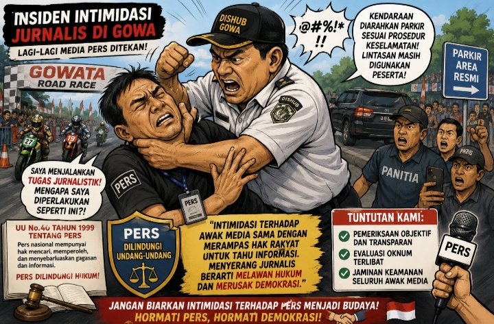 Insiden Intimidasi Jurnalis di Gowa: Lagi-Lagi Media Pers Ditekan, Jurnalis: “Kami Dilindungi Undang-Undang Pers”