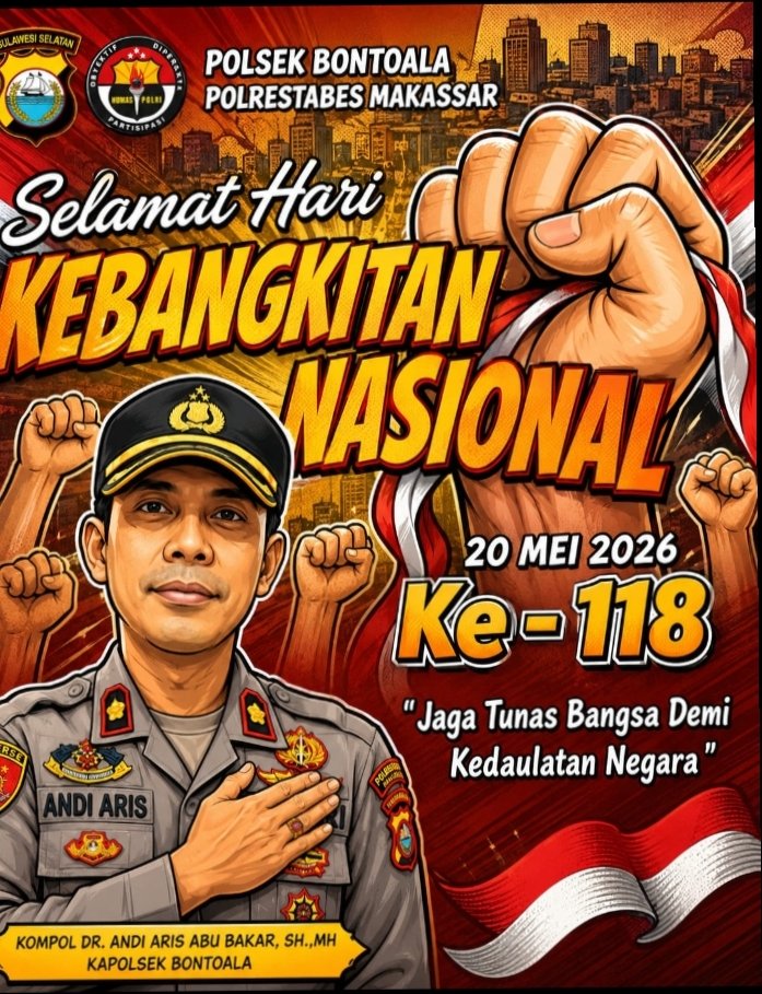Polsek Bontoala Polrestabes Makassar Peringati Hari Kebangkitan Nasional Ke-118 Tahun.