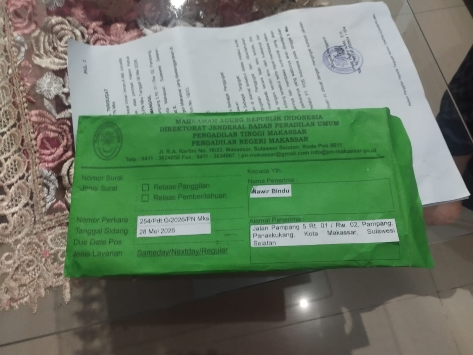 Ketua bankum LMR-RI KOMWIL SUL-SEL angkat bicara mengenai keabsahan surat relaas dari pengadilan hingga mengklaim keaslian sertifikat tanah milik kliennya